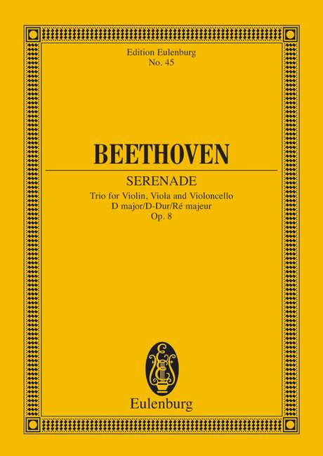 Beethoven: String Trio D major Opus 8 (Study Score) published by Eulenburg